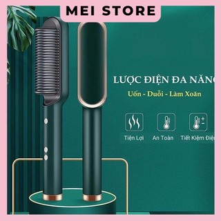 Lược Điện Chải Tóc Tạo Kiểu - Uốn Duỗi Ép Tóc Đa Năng