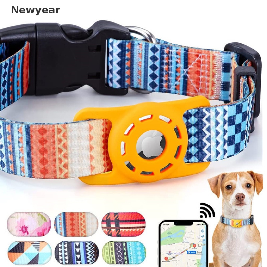 Newyear Vòng Cổ Điều Chỉnh Được Kỹ Thuật Số Pring Airtag Cổ Áo Cún Cưng Apple