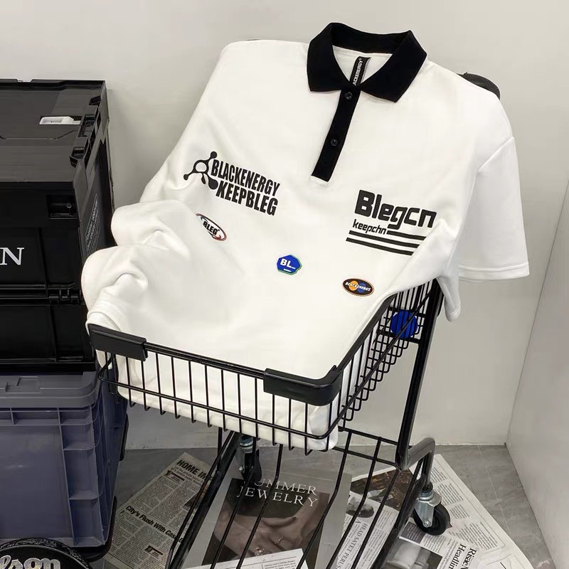 Áo polo unisex BLEGCN trẻ trung cá tính phong cách ullzang nam nữ đều mặc được Zenkocs3 MEN TOP 276