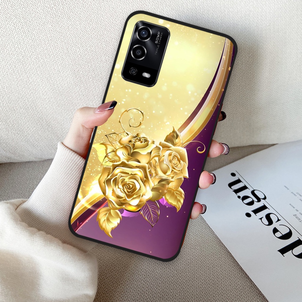 Ốp lưng Oppo A55 / A54, ốp điện thoại oppo hình hoa, hươu nai sang trọng