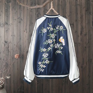 Áo khoác bomber thêu, áo bomber thêu 2 lớp