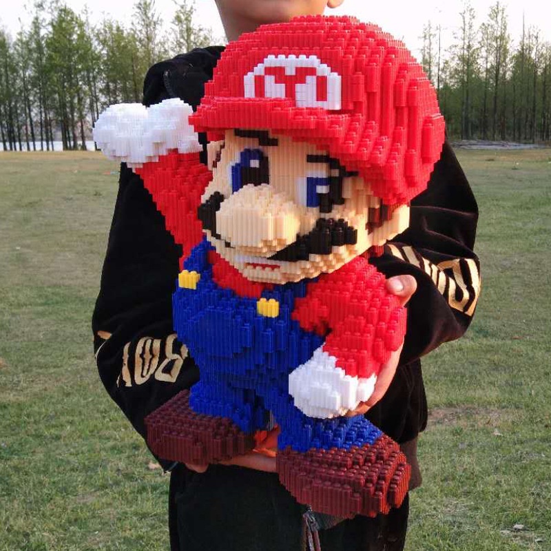 LEGO Super Mario 3D CỠ LỚN Hapi Toys - Đồ trang trí Decor đáng yêu Mô hình lắp ráp sáng tạo quà tặng cho bé (Size 35cm)