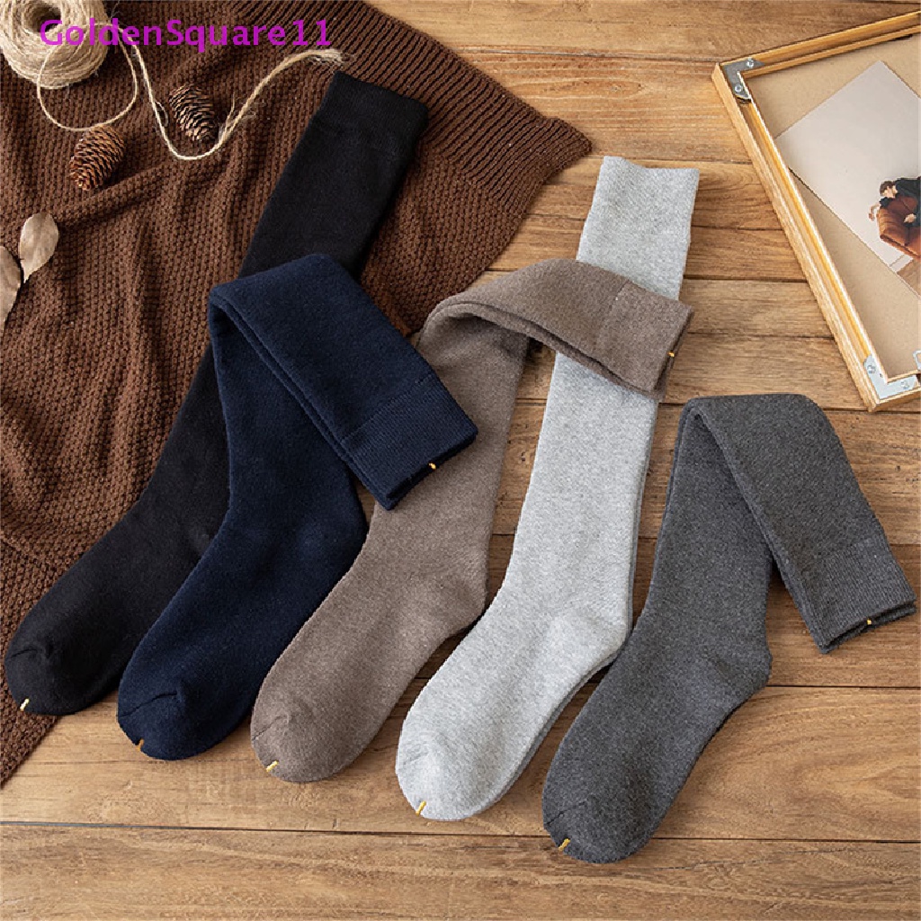 Vớ Dài Đến Đầu Gối Dày Dặn Giữ Ấm Màu Trơn Thời Trang Harajuku Cho Nam