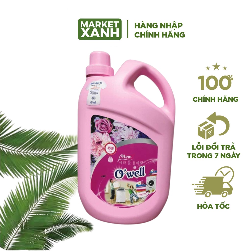 Nước giặt, Nước giặt xả quần áo Owell 3.5L đậm đặc hương Gió Xuân