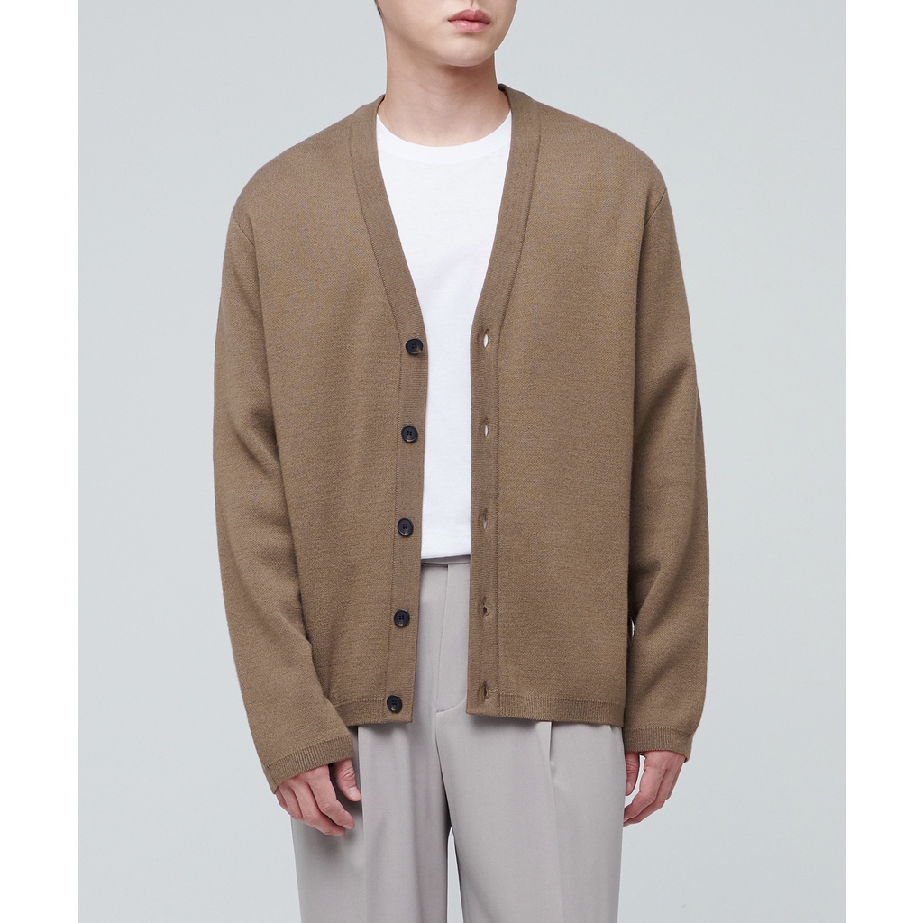 Áo CARDIGAN nam form rộng, xuất dư thương hiệu MUSINSA, mở khuy cổ chữ V, chất len lông cừu dày dặn - MMAWC706