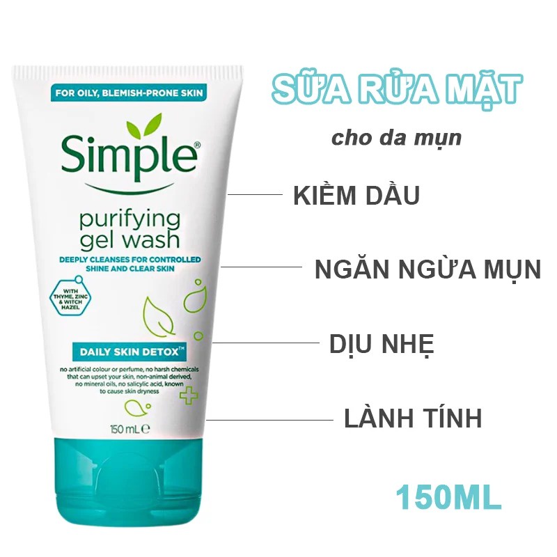 Sữa rửa mặt Simple Facial Wash 150ml