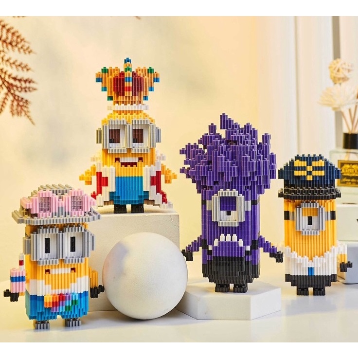 Đồ Chơi Lắp Ráp Mô Hình Các Nhân Vật Hoạt Hình 3D Minion Đáng Yêu