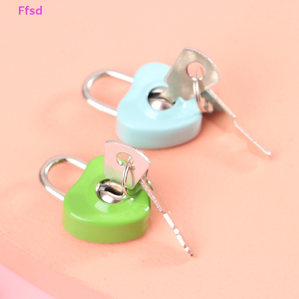 1 Bộ Ổ Khóa Trái Tim Mini Có Chìa Khóa Cho Hành Lý / Trang Sức / Nhật Ký / Quà Cưới