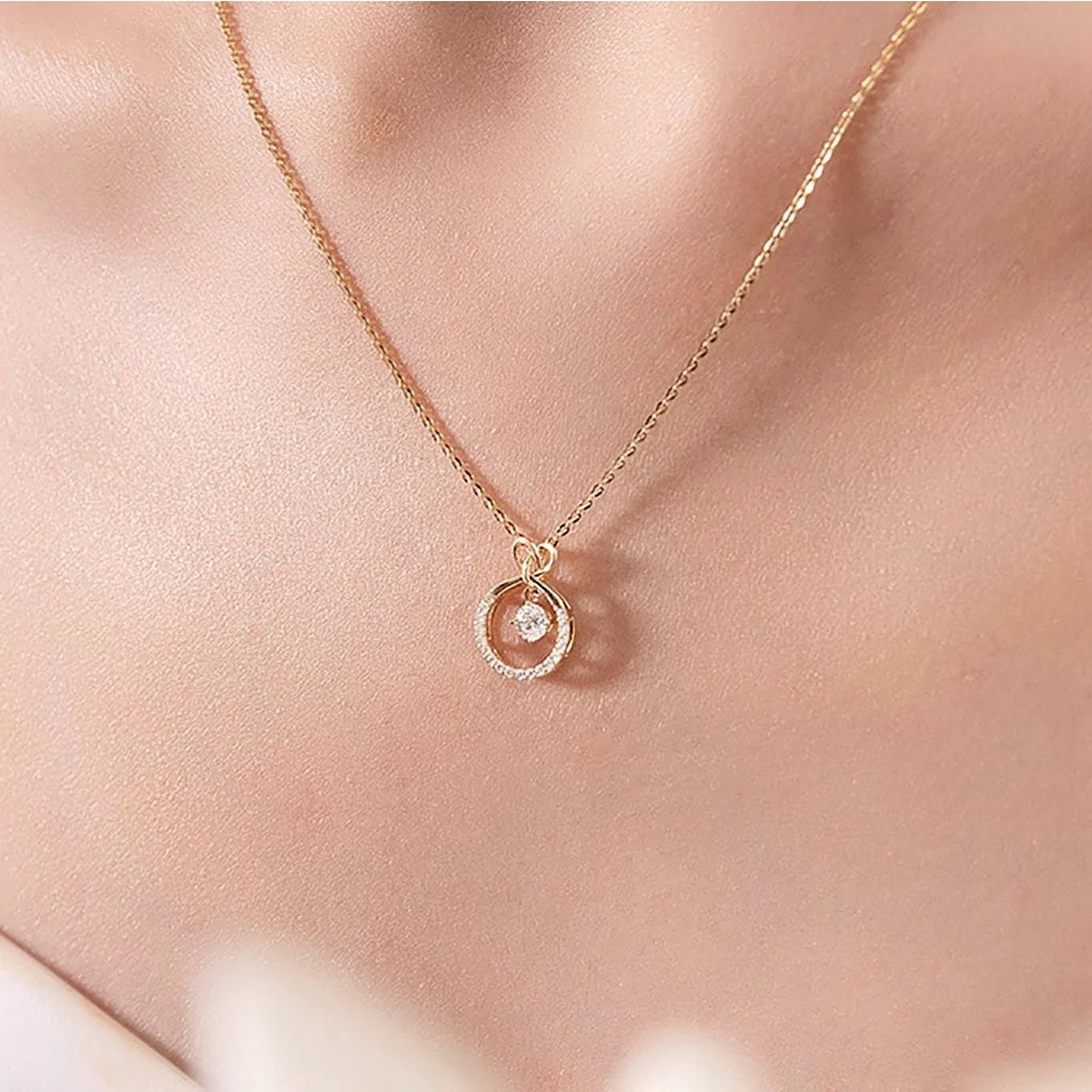 Dây Chuyền Vàng Tây 14k DCMAMD555 Huy Thanh Jewelry