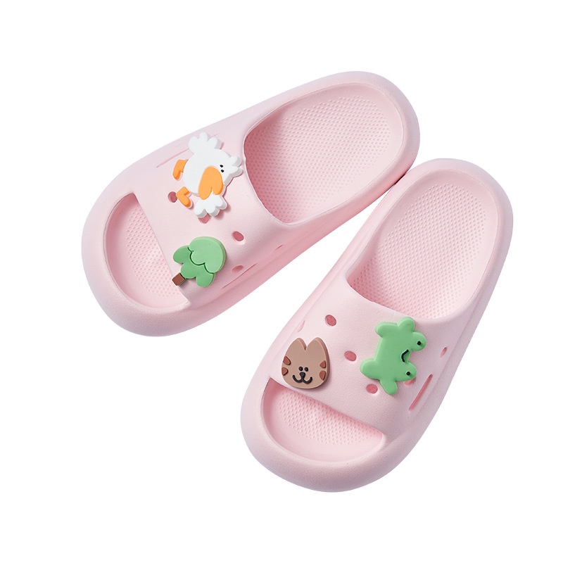 Dép Nhựa EVA Đế Mềm Chống Trượt Họa Tiết Hoạt Hình Dễ Thương Cho Bé