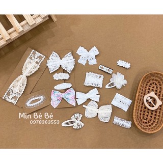 Set kẹp tóc ren style Hàn cho bé gái