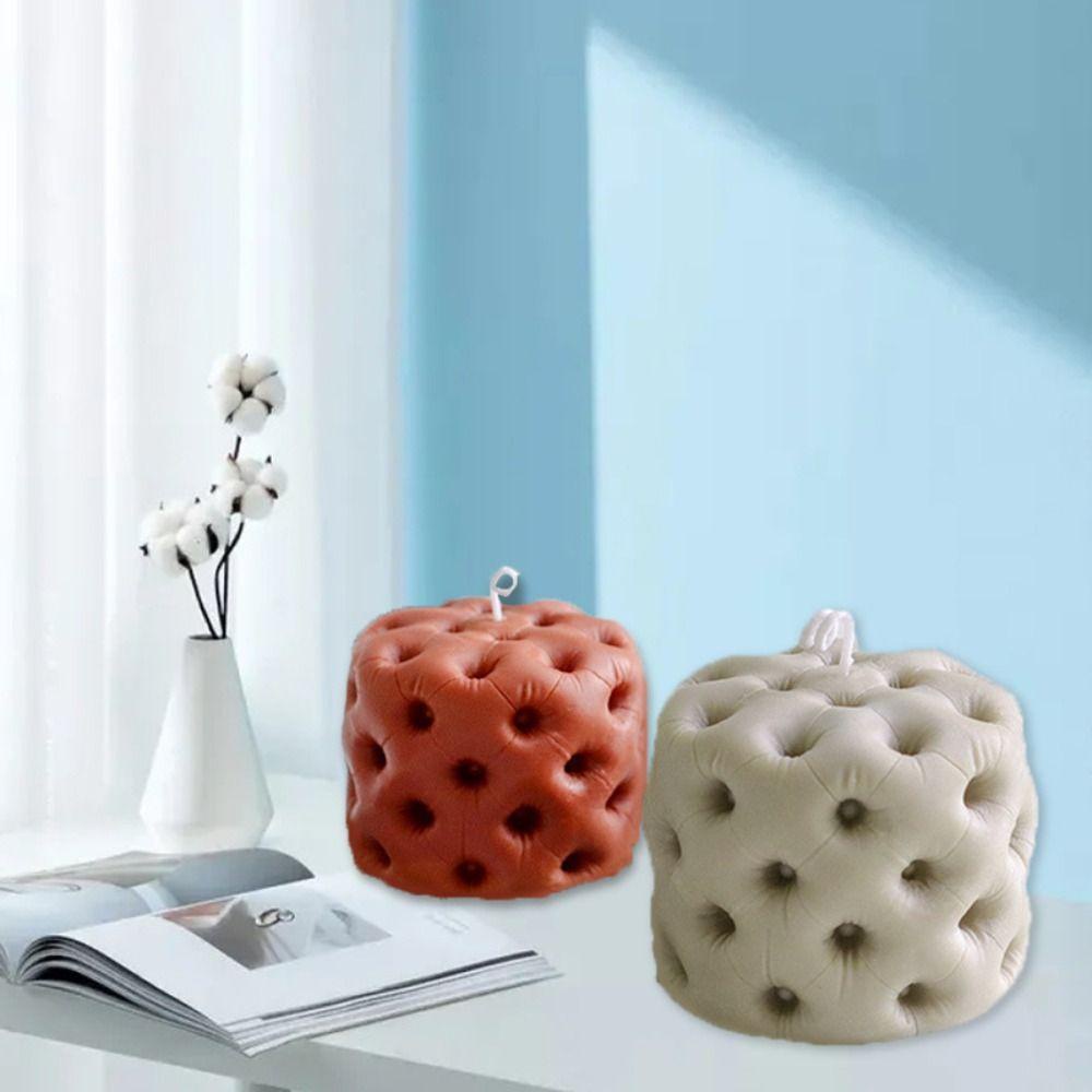 Khuôn Silicone Làm Nến Hình Trụ 1 Ngăn Tiện Dụng