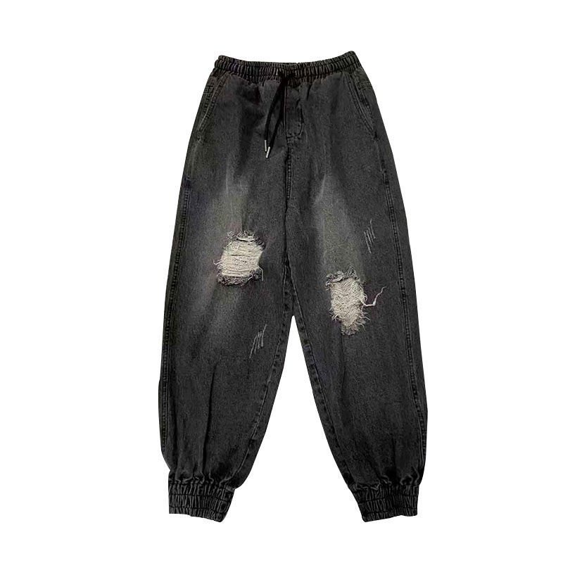 Quần Jeans Dài Phối Vết Rách Cá Tính Thời Trang Cho Nam