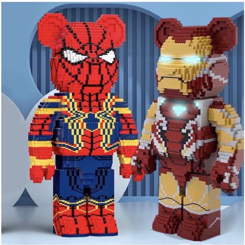 Lego gấu Bearbrick người nhện người sắt 73cm