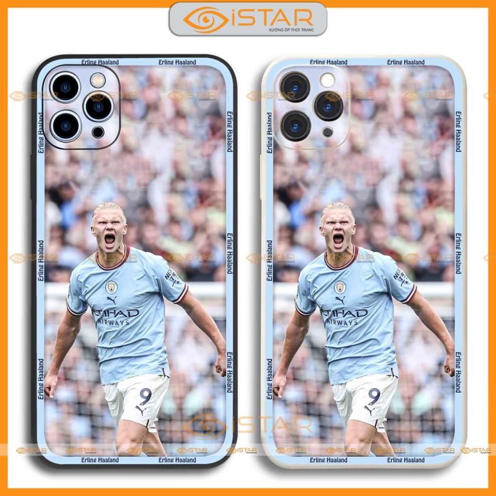 Ốp lưng iPhone cầu thủ bóng đá erling haaland cạnh vuông silicon dẻo bvc cho ip 6/6s/7/8/X/XS/11/12/13/14 Pro Plus Max