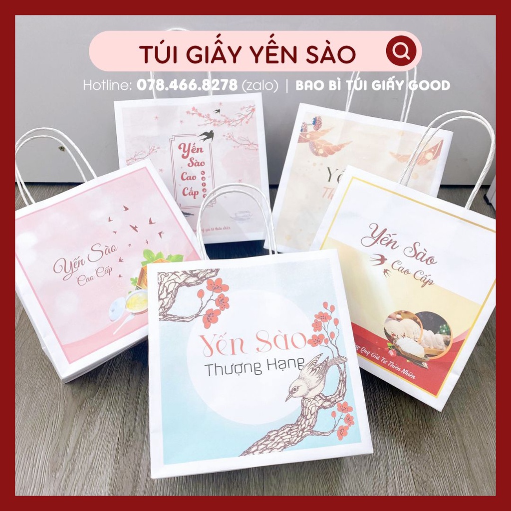 Túi giấy kraft đựng yến sào đựng quà tặng yến cao cấp