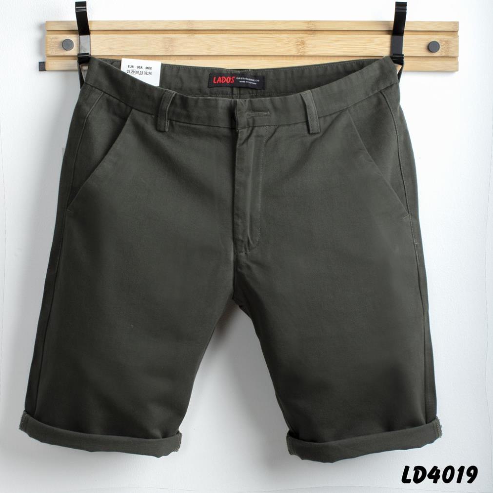 Quần short kaki nam thiết kế đơn giản LADOS - 64019 chất vải dày dặn năng động, chất vải kaki nhiều màu hot