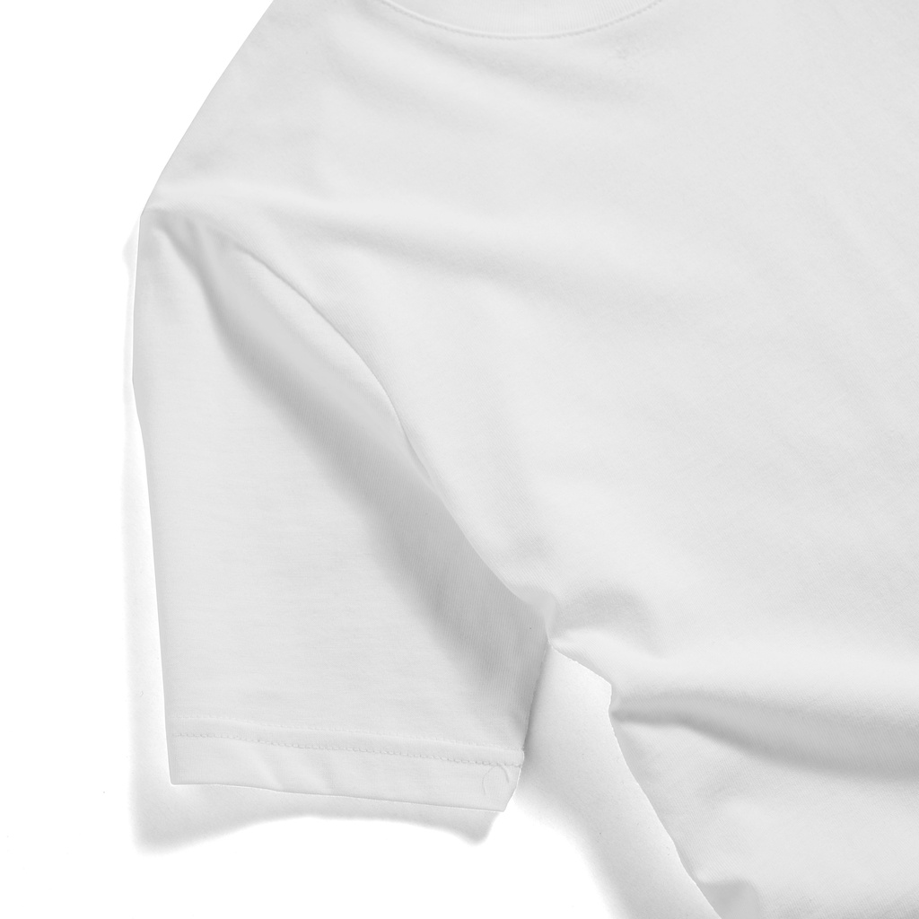 Áo thun nam T-shirt trơn AREMI màu trắng, chất Liệu cotton 4 chiều form chuẩn phong cách đơn giản ATS0002