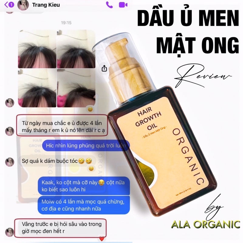 DẨU Ủ  MEN MẬT ONG ( Rụng Nặng, Hóii, Kích Mọc chuyên sâu
