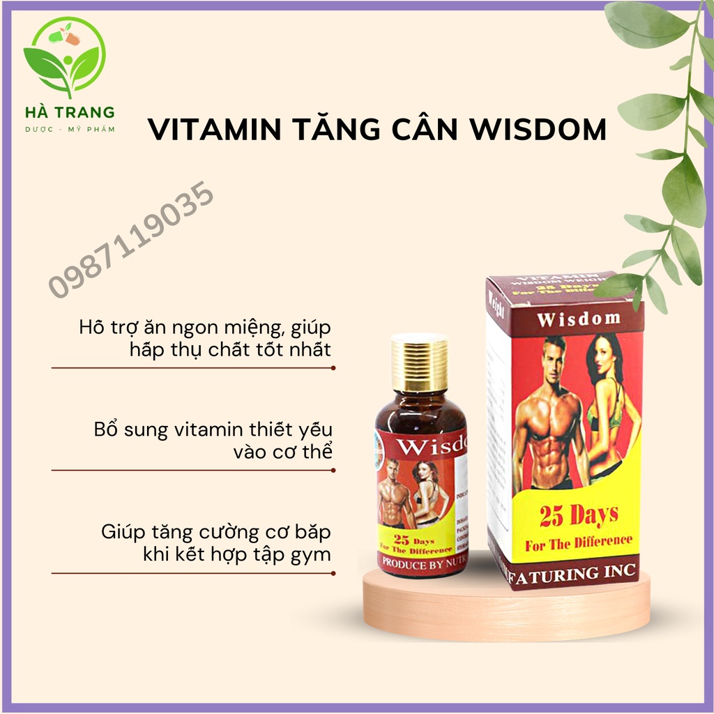 Vitamin Tăng Cân  Wisdom tăng Cân nhanh cấp tốc cho nngười gày