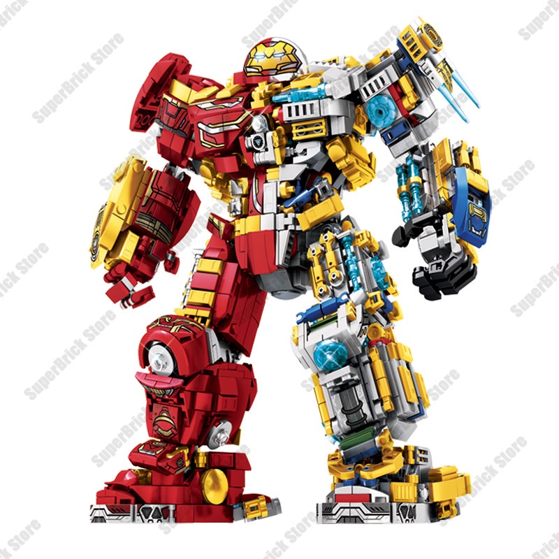 Đồ chơi Lắp ráp Mô hình Xếp hình Người sắt MK44 Marvel Super Heroes Ironman LY 76078 Hulkbuster 1876+pcs