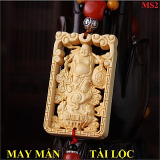 [HÀNG ĐẸP] Khánh Treo Xe Ô Tô Xe Hơi, Tượng Phật Di Lặc Gỗ Hoàng Dương Cao Cấp May Mắn Bình An Tài Lộc