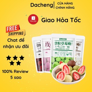 Dâu tây phủ kem vị matcha, cacao, sữa vị thơm 1 gói 60g | Dacheng Food