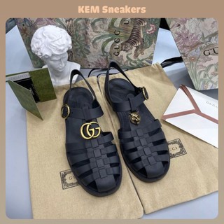 Dép rọ gucci nam bản cao cấp, dép sandal quai hậu gc full bill+box