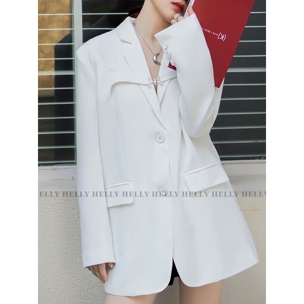 ÁO BLAZER NỮ KHOÁ CÀI PHOM SUÔNG HELLY SHOP