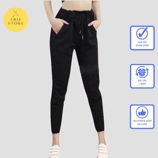 [Hàng cao cấp] Quần Jogger nữ cạp chun viền kim tuyến có dây rút mặc thu đông chất vải umi hàn cao cấp không bai xù