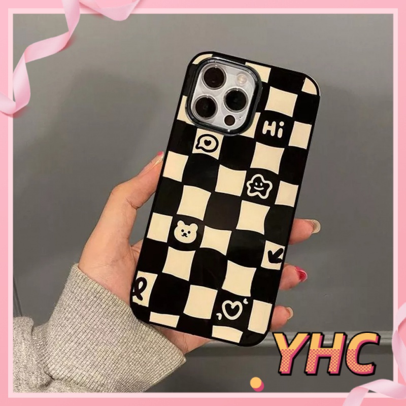 Ốp lưng phone Mô hình gấu vuông đen trắng cao cấp iPhone 6 / 6S / 6splus / se / 7 / 7plus / 8 / 8plus / X / xs / xsmax / 11 / 12 / 13 / 14 / Plus / pro / pro-505