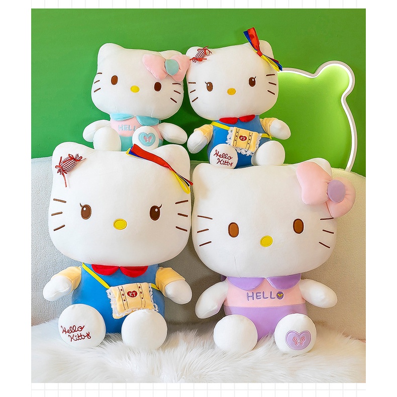 Thú nhồi bông hình mèo Hello Kitty siêu đáng yêu, kích thước 35cm
