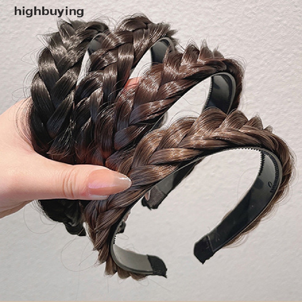 Hbvn Belle Băng Đô Dạng Tóc Giả Thắt Bím Thủ Công Phong Cách Retro Cho Nữ