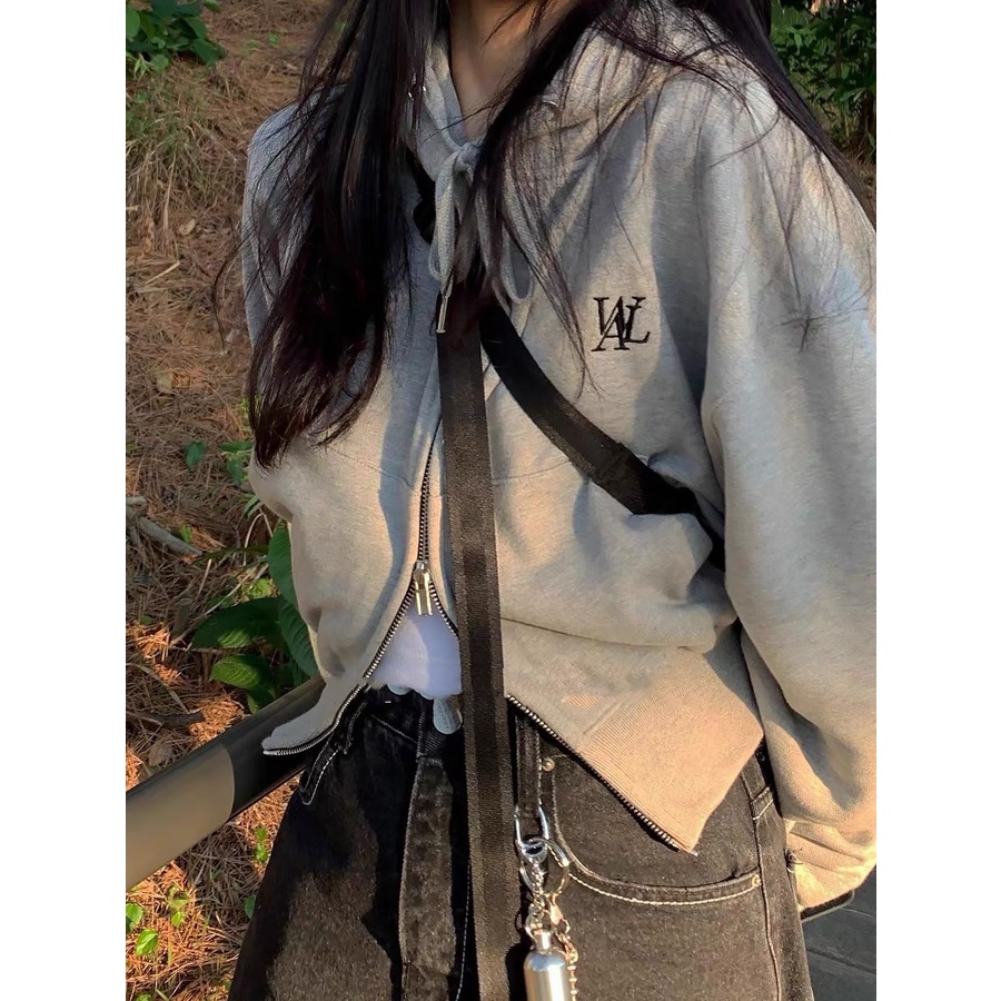 Áo khoác Hoodie Zip dáng ngắn brand WAL Hàn quốc