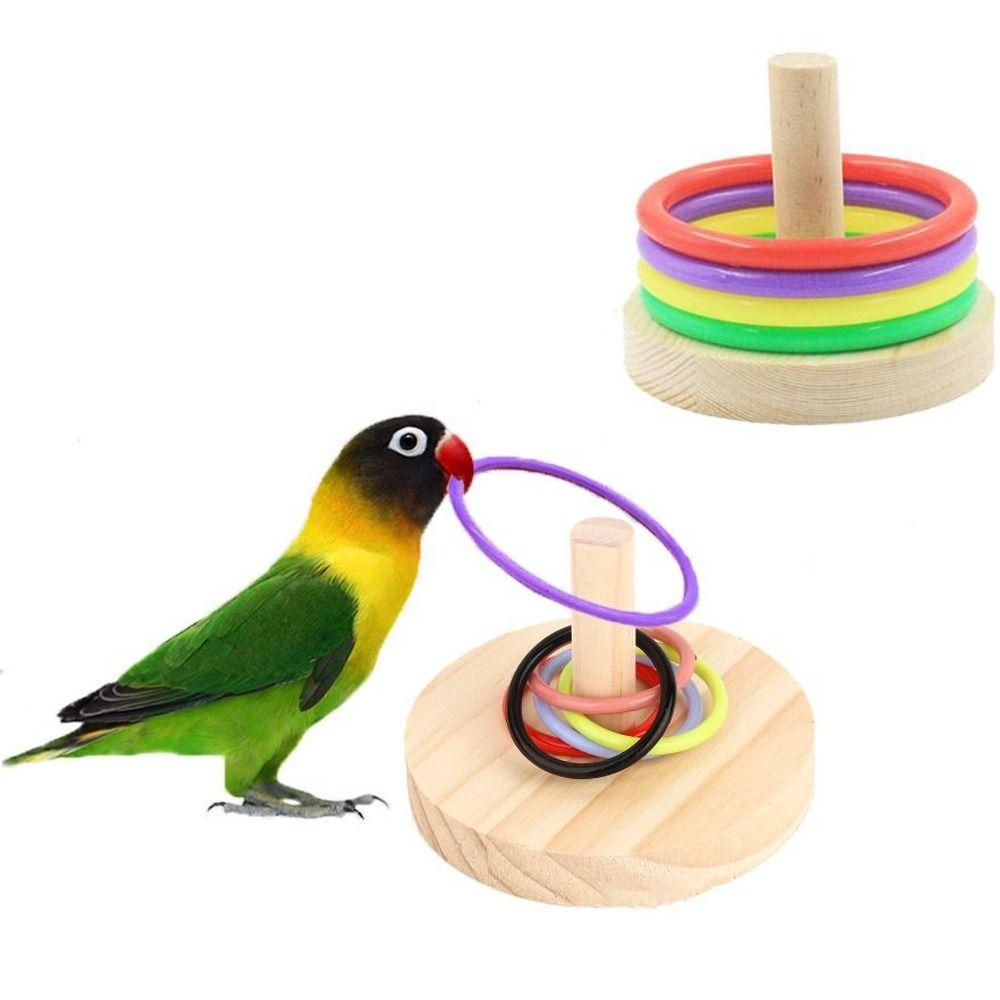 Đồ Chơi Tương Tác Bằng Gỗ Nhiều Màu Sắc Vui Nhộn Cho Vẹt