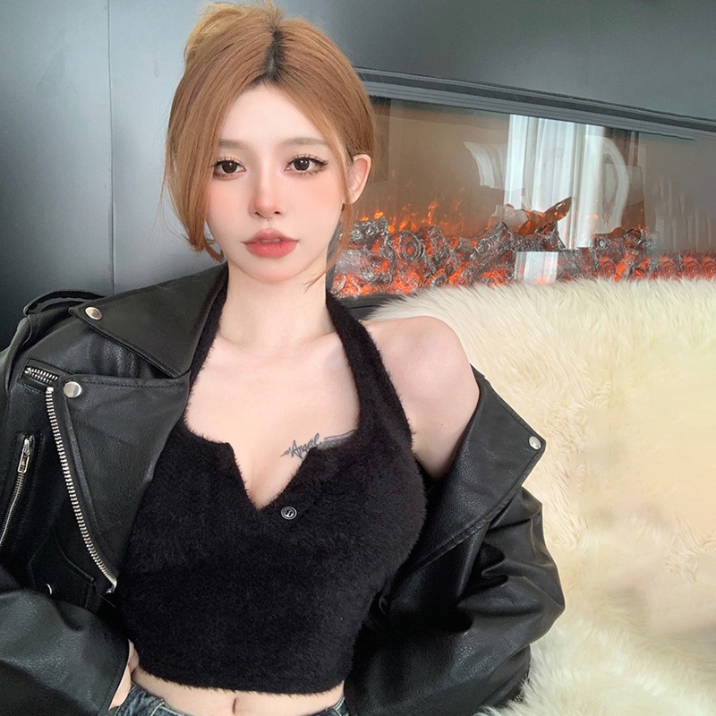 Áo Hai Dây Dáng Ôm Phong Cách Hàn Quốc Quyến Rũ Dành Cho Nữ