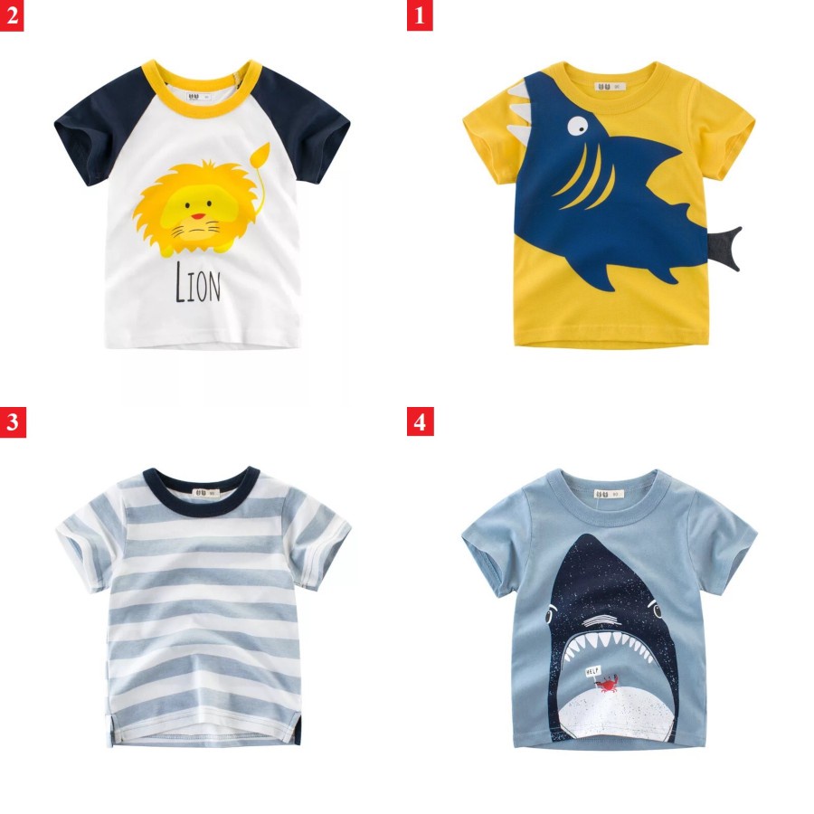 Áo thun 27KIDS cho bé in hình vui nhộn chất cotton hàng xuất khẩu Âu Mỹ