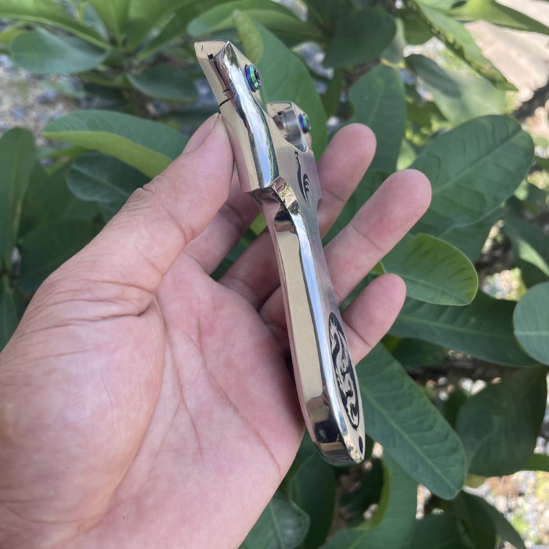 Ná Cao Su Inox 304 Chạc 7.4  Bóng Gương Bo Cạnh.