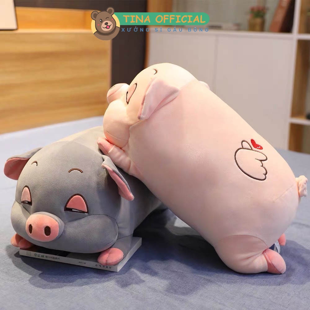 Gấu Bông Heo Hồng Phê Cần Mắt Híp Mềm Mại 45cm TINA OFFICIAL