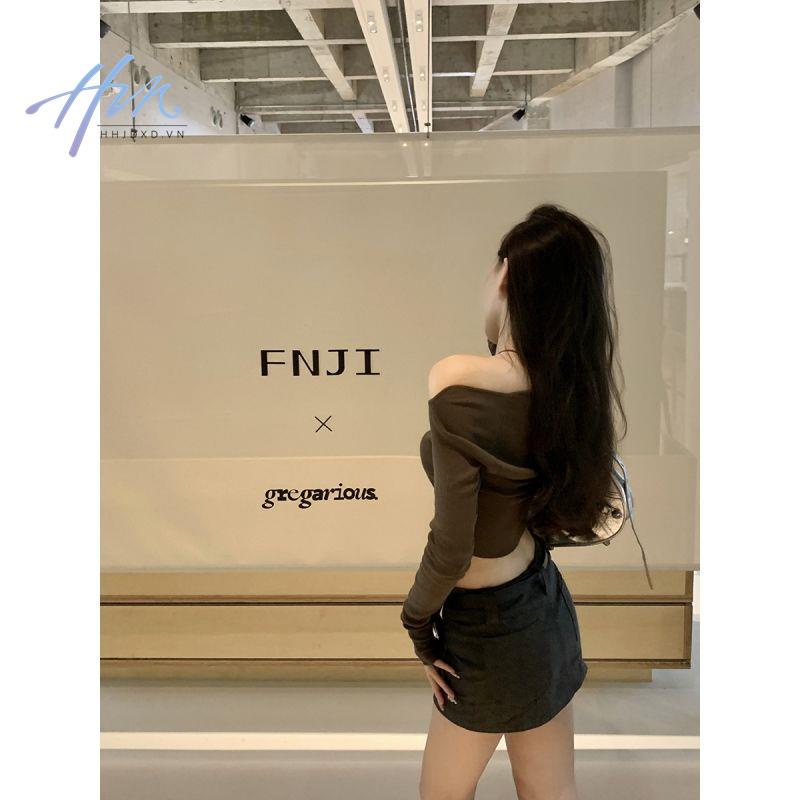 Hhjdxd He Chenxi Váy Ngắn Ôm Dáng Màu Xám Phong Cách Mỹ 2022 Quyến Rũ Cho Nữ