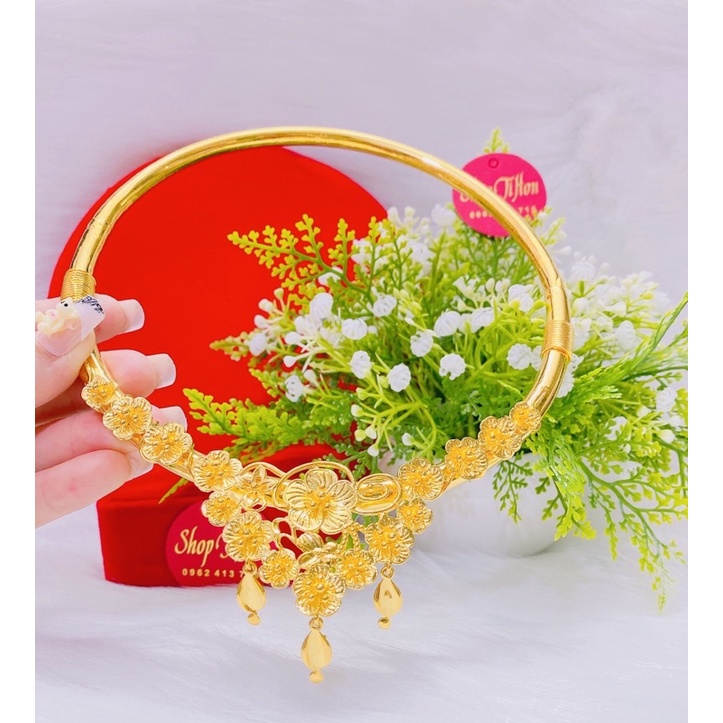 Kiềng hoa mai cao cấp dát vàng 24 mẫu mới về cực đẹp cực sang ( có tặng kem hộp nhung đỏ đựng )