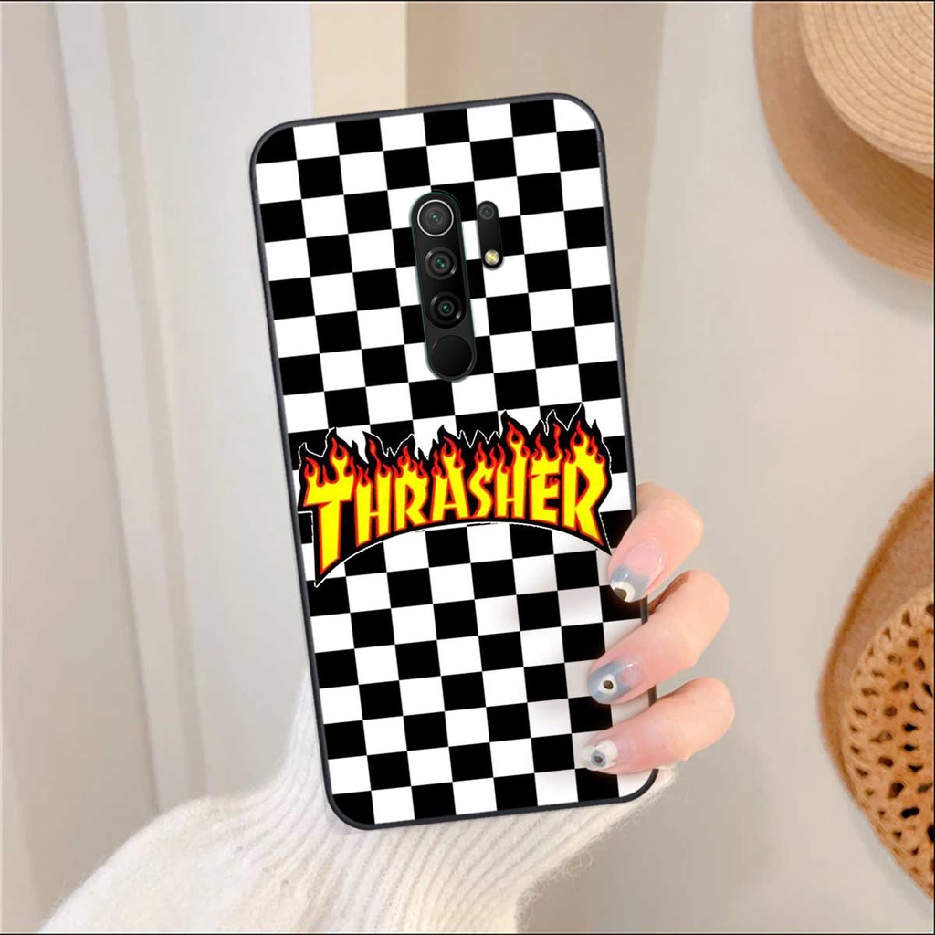 Ốp lưng Xiaomi Redmi 9 hình caro, thời trang hàng hiệu cao cấp, vỏ ốp rẻ đẹp