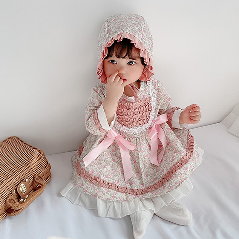 Đầm Lolita Phong Cách Hàn Quốc Xinh Xắn Cho Bé Gái