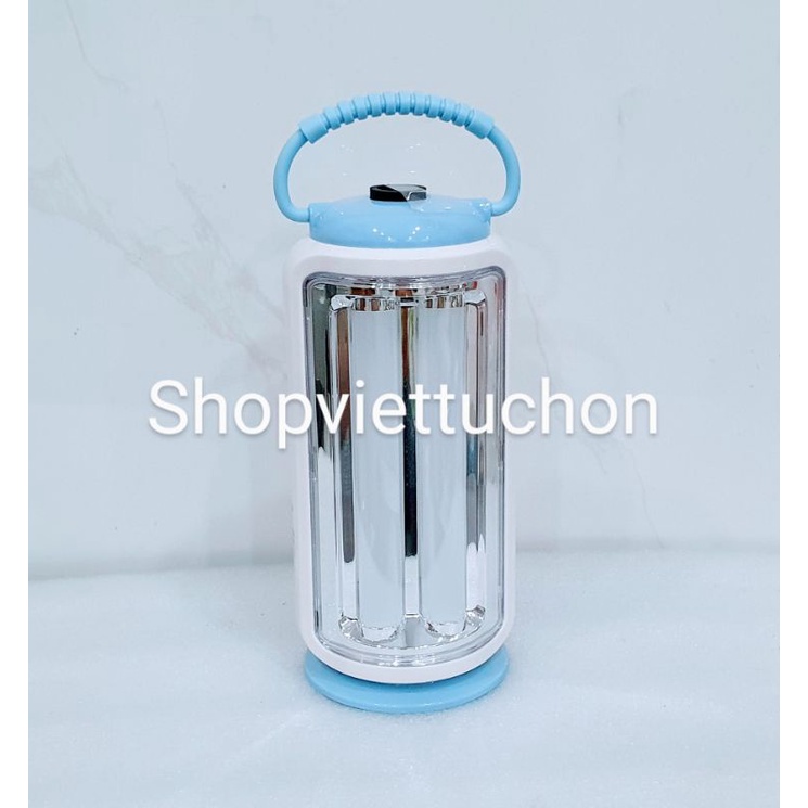 Đèn tích điện LED xách tay chiếu 360 độ pin siêu trâu kèm đèn pin