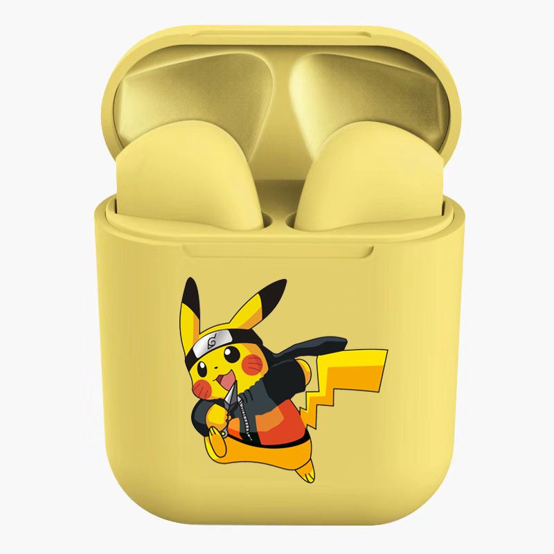 Tai Nghe Bluetooth 5.0 Không Dây Hai Chiều Hình Pikachu Pokemon Thông Dụng Cho Điện Thoại Di Động
