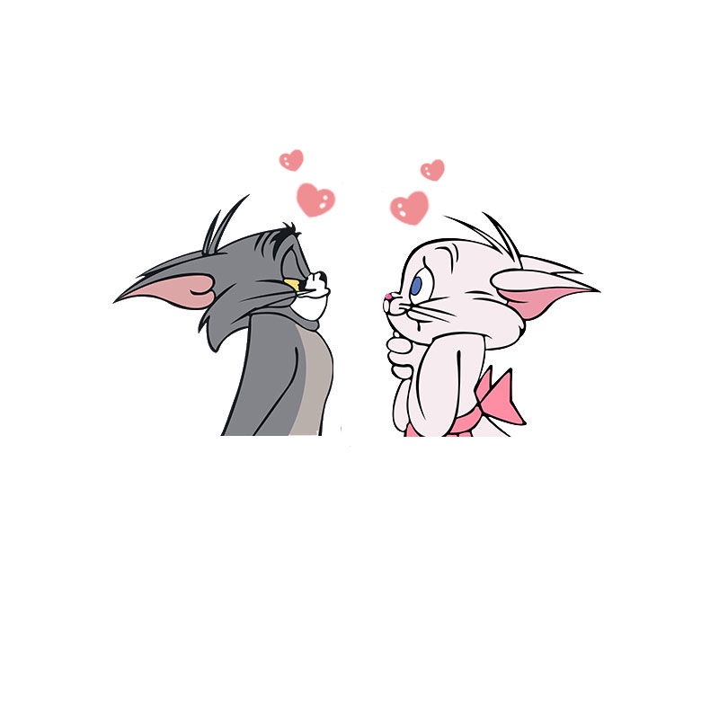 Set 2 Miếng Dán Trang Trí Xe Hơi / Xe Máy Chống Thấm Nước Hình Mèo Tom Dễ Thương