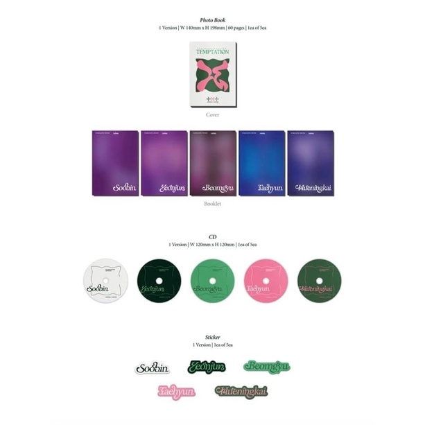 BỘ ẢNH TXT TEMPTATION LULLABY VER