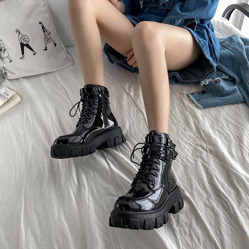(ORDER) Giày Boots đế răng cưa 2 quai - Có ảnh thật