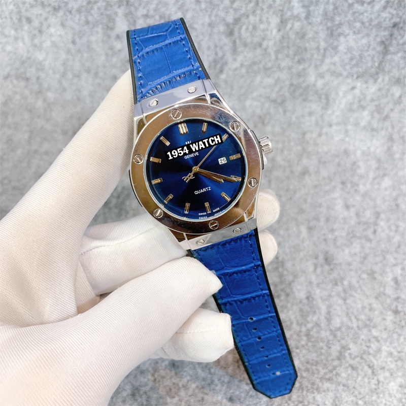Đồng Hồ Nam H.U.B.L.O.T Viền Trơn, Size 42mm, Dây Cao Su & Da, Máy Pin,Kim Thể Thao Bảo Hành Máy 3 Tháng