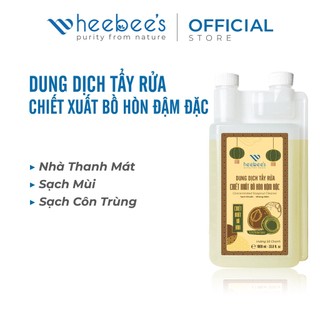 Dung dịch tẩy rửa chiết xuất bồ hòn đậm đặc heebee's 1000ml